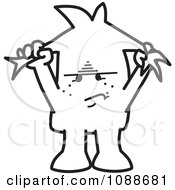 Clipart Frustrated Squiggle Guy Royalty Free Vector Illustration
