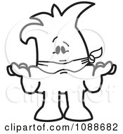 Clipart Squiggle Guy Gagged Royalty Free Vector Illustration