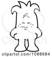 Clipart Guilty Squiggle Guy Royalty Free Vector Illustration