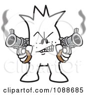 Poster, Art Print Of Squiggle Guy With Guns Blazing