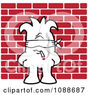 Clipart Squiggle Guy Lined Up For The Firing Squad Royalty Free Vector Illustration
