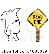 Poster, Art Print Of Squiggle Guy By A Dead End Sign