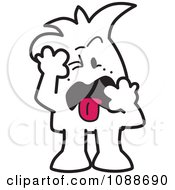 Clipart Disgusted Squiggle Guy Royalty Free Vector Illustration