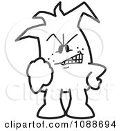 Clipart Enraged Squiggle Guy Royalty Free Vector Illustration