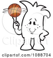 Squiggle Guy Spinning A Basketball