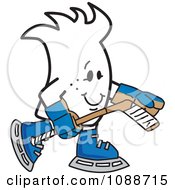 Poster, Art Print Of Squiggle Guy Playing Ice Hockey