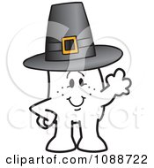 Poster, Art Print Of Thanksgiving Squiggle Guy Wearing A Pilgrim Hat
