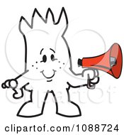 Poster, Art Print Of Squiggle Guy Holding A Megaphone