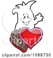Poster, Art Print Of Squiggle Guy With Valentines Day Candy