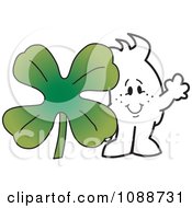 Poster, Art Print Of St Patricks Day Squiggle Guy With A Clover