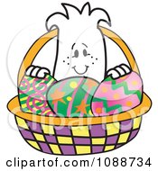 Poster, Art Print Of Squiggle Guy In An Easter Egg Basket