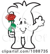 Poster, Art Print Of Squiggle Guy Giving A Rose