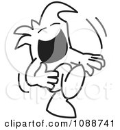 Clipart Laughing Squiggle Guy Royalty Free Vector Illustration