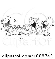 Clipart Squiggle Guys Laughing Royalty Free Vector Illustration