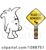 Poster, Art Print Of Squiggle Guy By A Road To Nowhere Sign