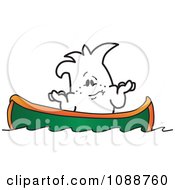 Clipart Squiggle Guy Up A Creek Without A Paddle Royalty Free Vector Illustration