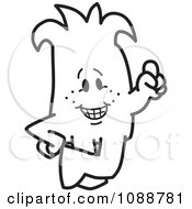 Clipart Squiggle Guy With An Idea Royalty Free Vector Illustration by Toons4Biz