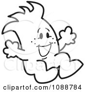 Clipart Squiggle Guy Jumping Royalty Free Vector Illustration by Toons4Biz