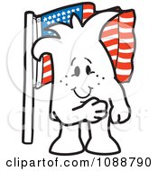 Poster, Art Print Of Squiggle Guy Pledging Allegiance To The American Flag