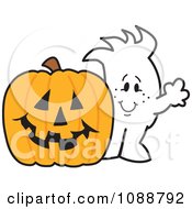 Poster, Art Print Of Squiggle Guy With A Halloween Jackolantern
