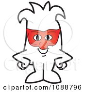 Clipart Squiggle Guy Wearing A Halloween Face Mask Royalty Free Vector Illustration by Toons4Biz