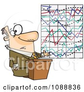 Poster, Art Print Of Businessman Trying To Explain A Messed Up Graph
