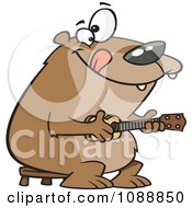 Poster, Art Print Of Bear Playing A Ukelele