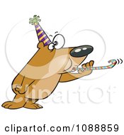 Clipart New Year Party Bear Royalty Free Vector Illustration