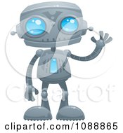 Waving Blue Eyed Robot
