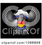 3d Winged Germany Shield And Soccer Ball