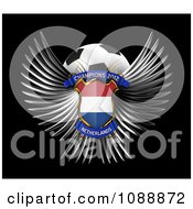 3d Winged Netherlands Shield And Soccer Ball