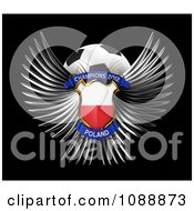 Poster, Art Print Of 3d Winged Poland Shield And Soccer Ball