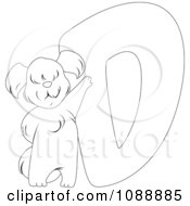 Clipart Outlined D Is For Dog Coloring Page Royalty Free Vector Illustration