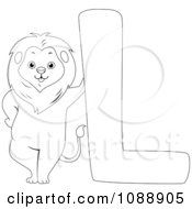 Poster, Art Print Of Outlined L Is For Lion Coloring Page