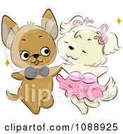 Clipart Dog Couple Dancing Royalty Free Vector Illustration
