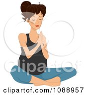 Clipart Pregnant Woman Meditating Royalty Free Vector Illustration by BNP Design Studio
