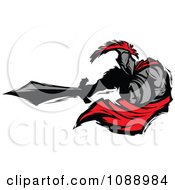 Poster, Art Print Of Spartan Roman Warrior Lunging With A Sword