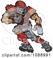 Poster, Art Print Of Strong Football Runningback Playe