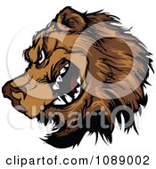 Brown Bear Mascot In Profile
