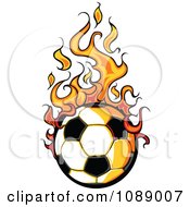 Poster, Art Print Of Fiery Soccer Ball