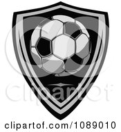 Poster, Art Print Of Soccer Ball Shield Badge