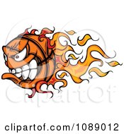 Poster, Art Print Of Fast Flaming Basketball Mascot