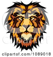 Poster, Art Print Of Male Lion Mascot Face