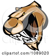 Poster, Art Print Of Aggressive Cougar Mascot Face
