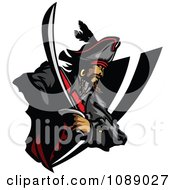 Poster, Art Print Of Pirate And Sword Badge