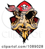 Poster, Art Print Of Pirate Face With A Bandana And Eye Patch