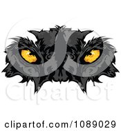 Poster, Art Print Of Yellow Black Panther Mascot Eyes