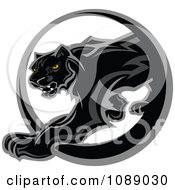 Poster, Art Print Of Black Panther Mascot Walking Through A Circle
