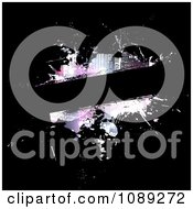 Clipart Grungy City Paint Splatter Template On Black Royalty Free Illustration by Arena Creative