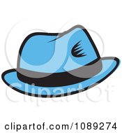 Poster, Art Print Of Blue Hat With A Black Band